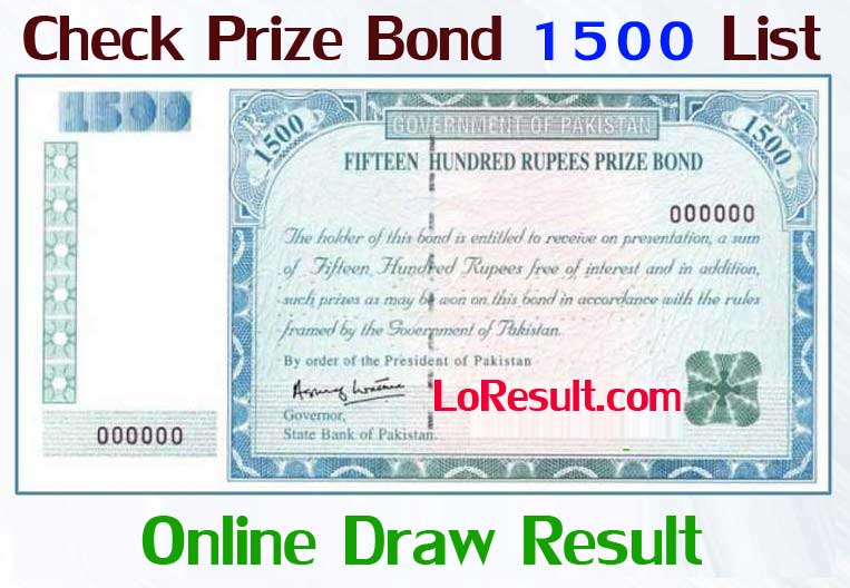 Rs. 1500 Prize Bond List