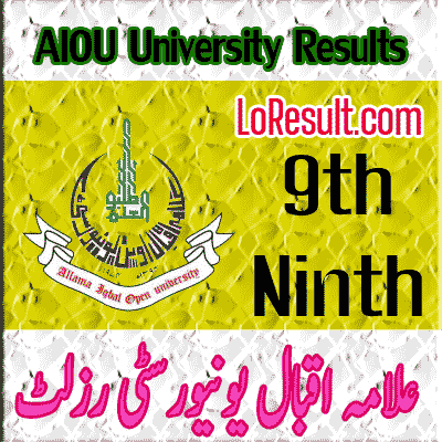 AIOU 9th class result 2024