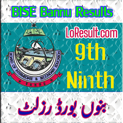 Bannu Board 9th class result 2025