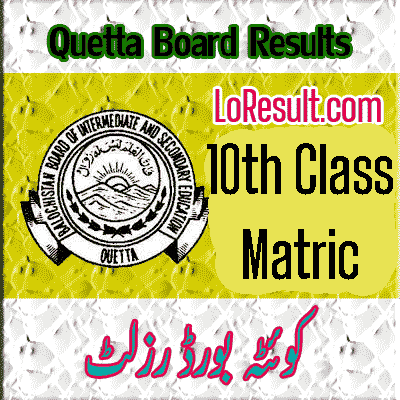 BISE Quetta 10th class result 2025