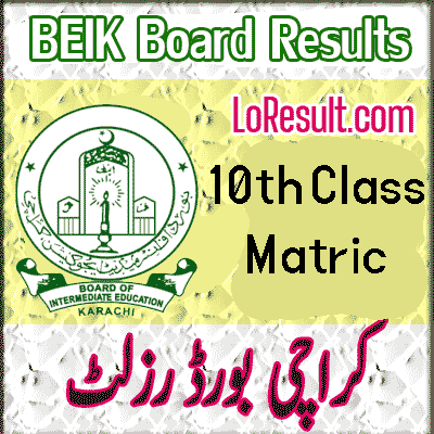 BSEK Karachi 10th class result 2025