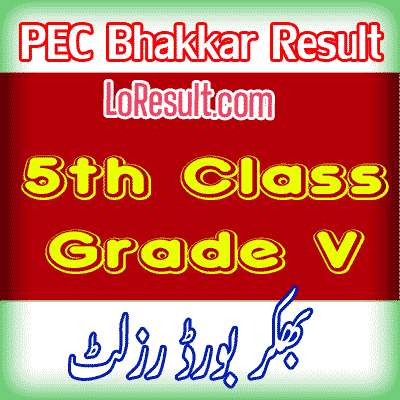 Bhakkar Board class 5 result 2024