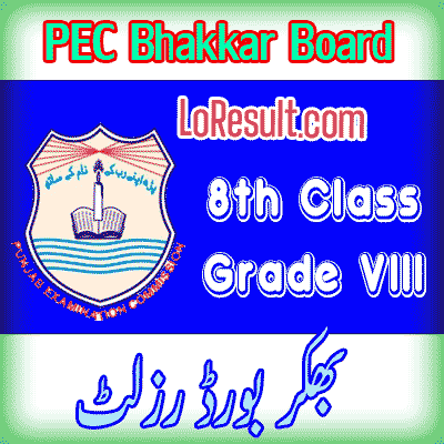 Bhakkar Board class 8 result 2025