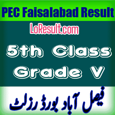 Faisalabad Board class 5 result 2024