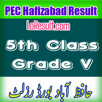 Hafizabad Board class 5 result 2024