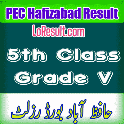 Hafizabad Board class 5 result 2025
