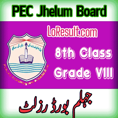 Jhelum Board class 8 result 2024