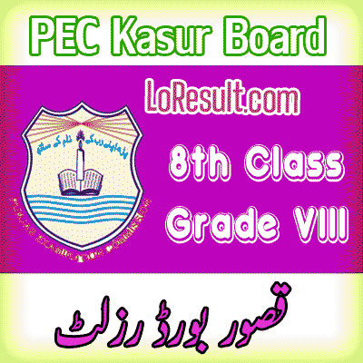 Kasur Board class 8 result 2024