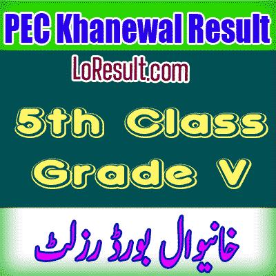 Khanewal Board class 5 result 2024