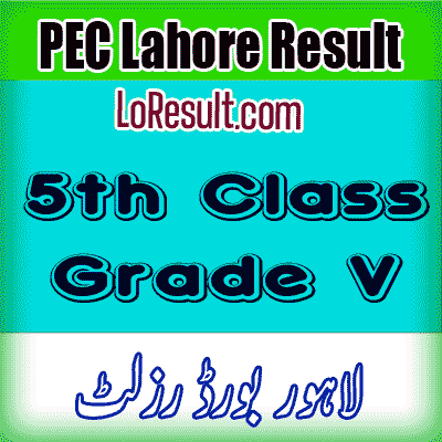 Lahore Board class 5 result 2024