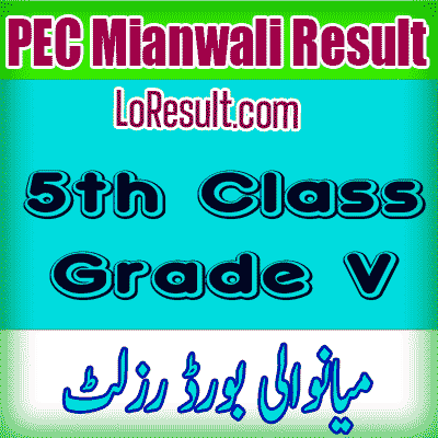 Mianwali Board class 5 result 2024