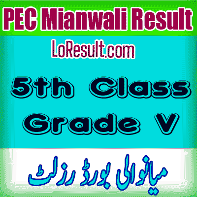 Mianwali Board class 5 result 2025