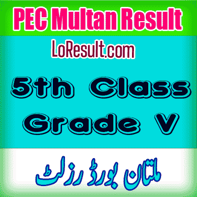 Multan Board class 5 result 2024
