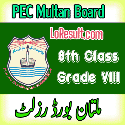 Multan Board class 8 result 2024