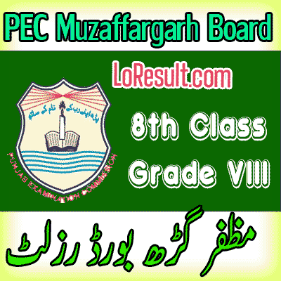 Muzaffargarh Board class 8 result 2025