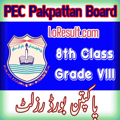 Pakpattan Board class 8 result 2024