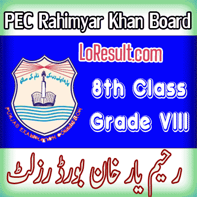 Rahimyar Khan Board class 8 result 2025