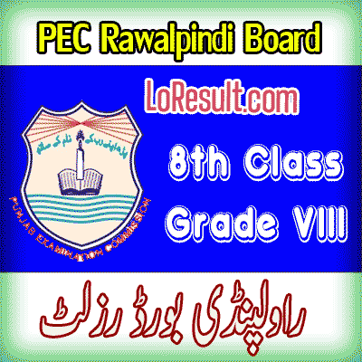 Rawalpindi Board class 8 result 2024
