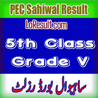 Sahiwal Board class 5 result 2024
