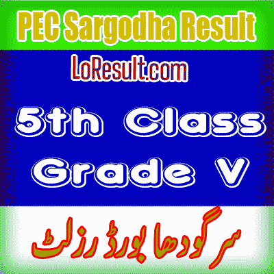 Sargodha Board class 5 result 2024