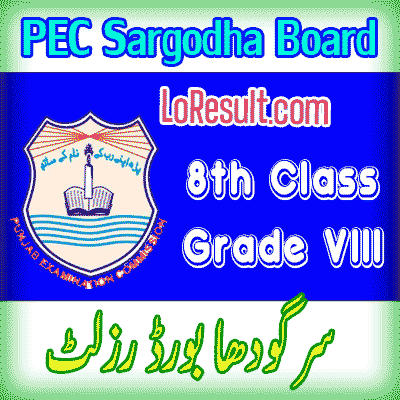 Sargodha Board class 8 result 2025