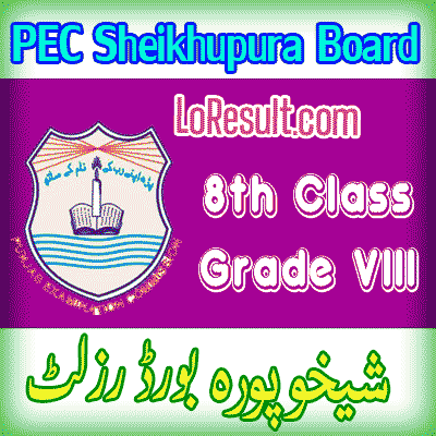Sheikhupura Board class 8 result 2024