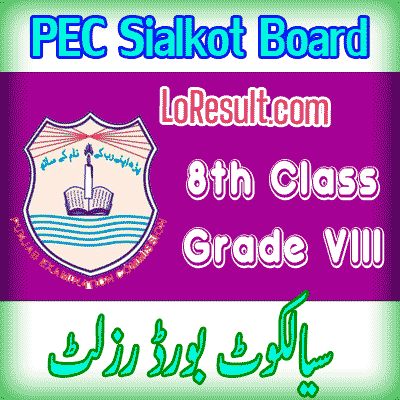 Sialkot Board class 8 result 2025