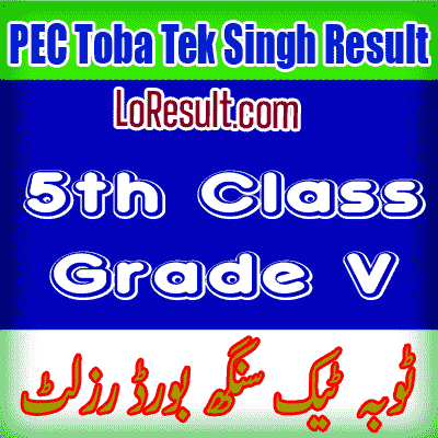 Toba Tek Singh Board class 5 result 2024