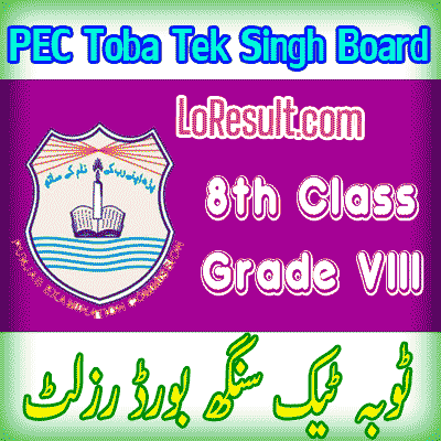 Toba Tek Singh Board class 8 result 2024