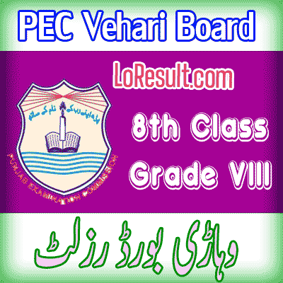 Vehari Board class 8 result 2025