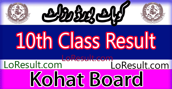 Kohat Board 10th class result 2025