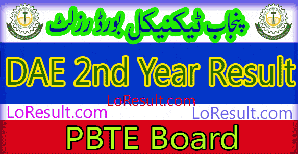 Punjab Board of Technical Education DAE 2nd year result 2025