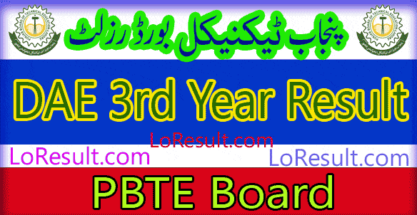 Punjab Board of Technical Education DAE Third Year result 2025