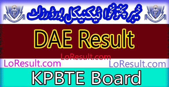 Khyber Pakhtunkhwa Board of Technical Education DAE result 2025