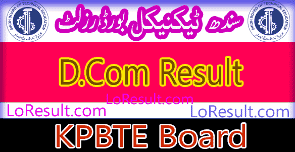 Sindh Board of Technical Education DCOM result 2025