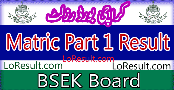 Karachi Board Matric Part 1 result 2024