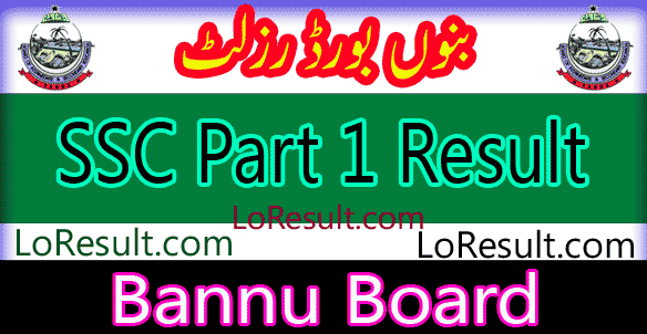 Bannu Board SSC Part 1 result 2024