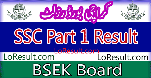 Karachi Board SSC Part 1 result 2024
