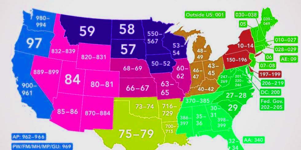 USA Map With Zip Codes