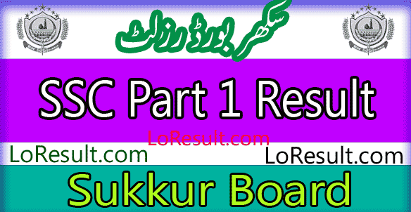 Sukkur Board SSC Part 1 result 2024