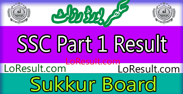 Sukkur Board SSC Part 1 result 2025