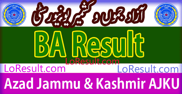 BA Part 1 and 2 result 2024 AJKU