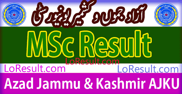 MSc Part 1 and 2 result 2024 AJKU