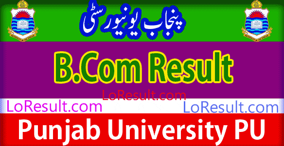 B.Com Part 1 and 2 result 2025 PU