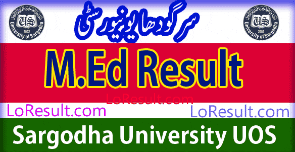 MEd Part 1 and 2 result 2025 UOS
