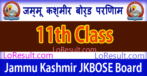 JKBOSE Board 11th Class Results 2025