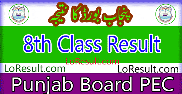 Punjab Board 8th Class result 2024