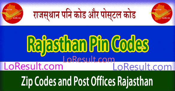Rajasthan Pin Code and Post Offices List