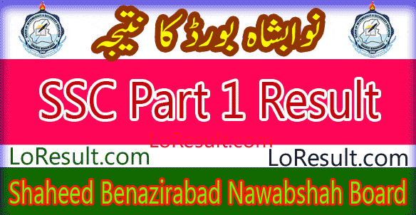 Nawabshah SBA Board SSC Part 1 result 2024