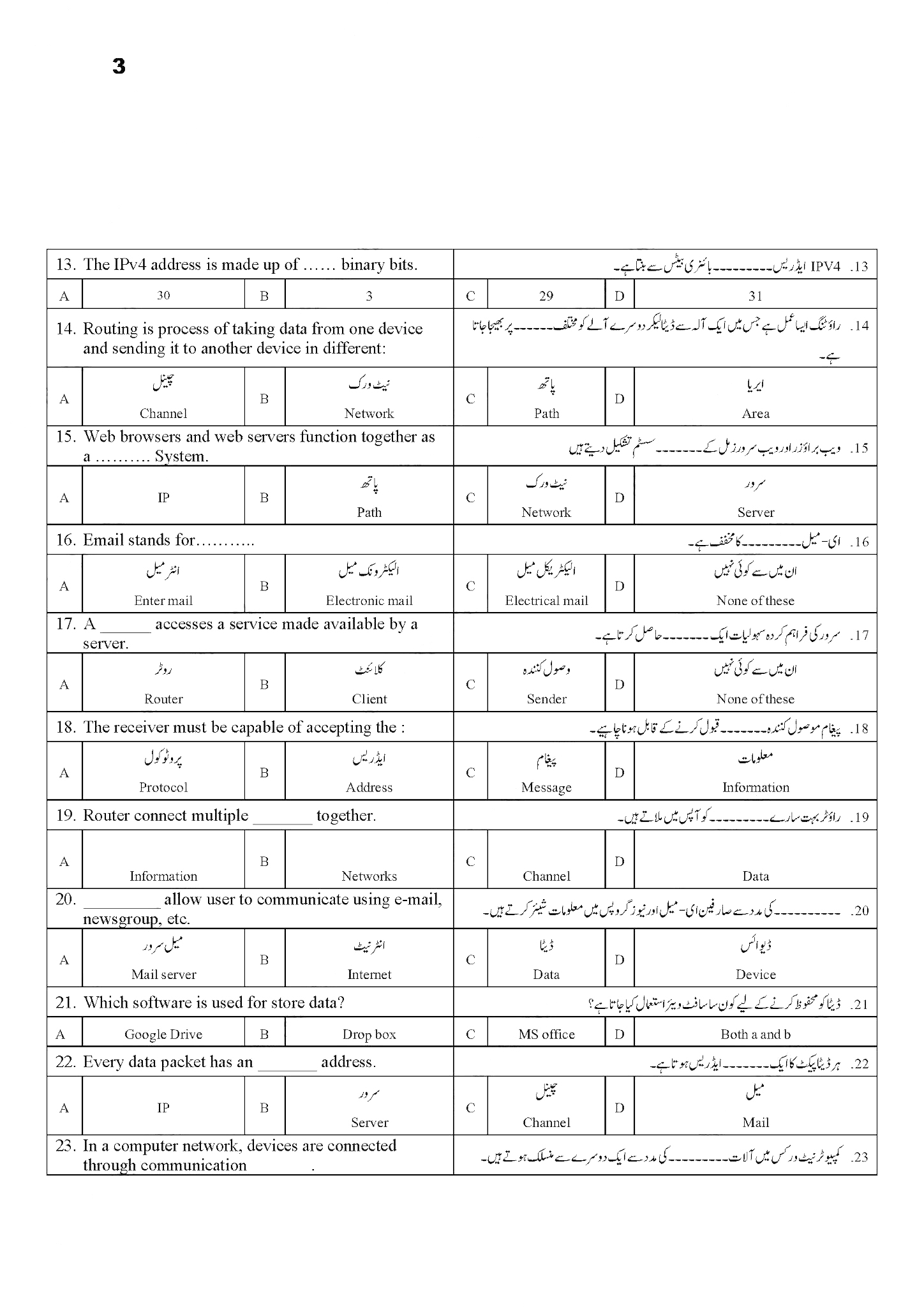 computer science guess paper 2023 class 9